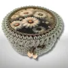 Koszyk ze sznurka bawełnianego Rękodzieło Robiony Na Szydełku HandMade