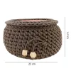 Koszyk ze sznurka bawełnianego Robiony Na Szydełku Rękodzieło HandMade